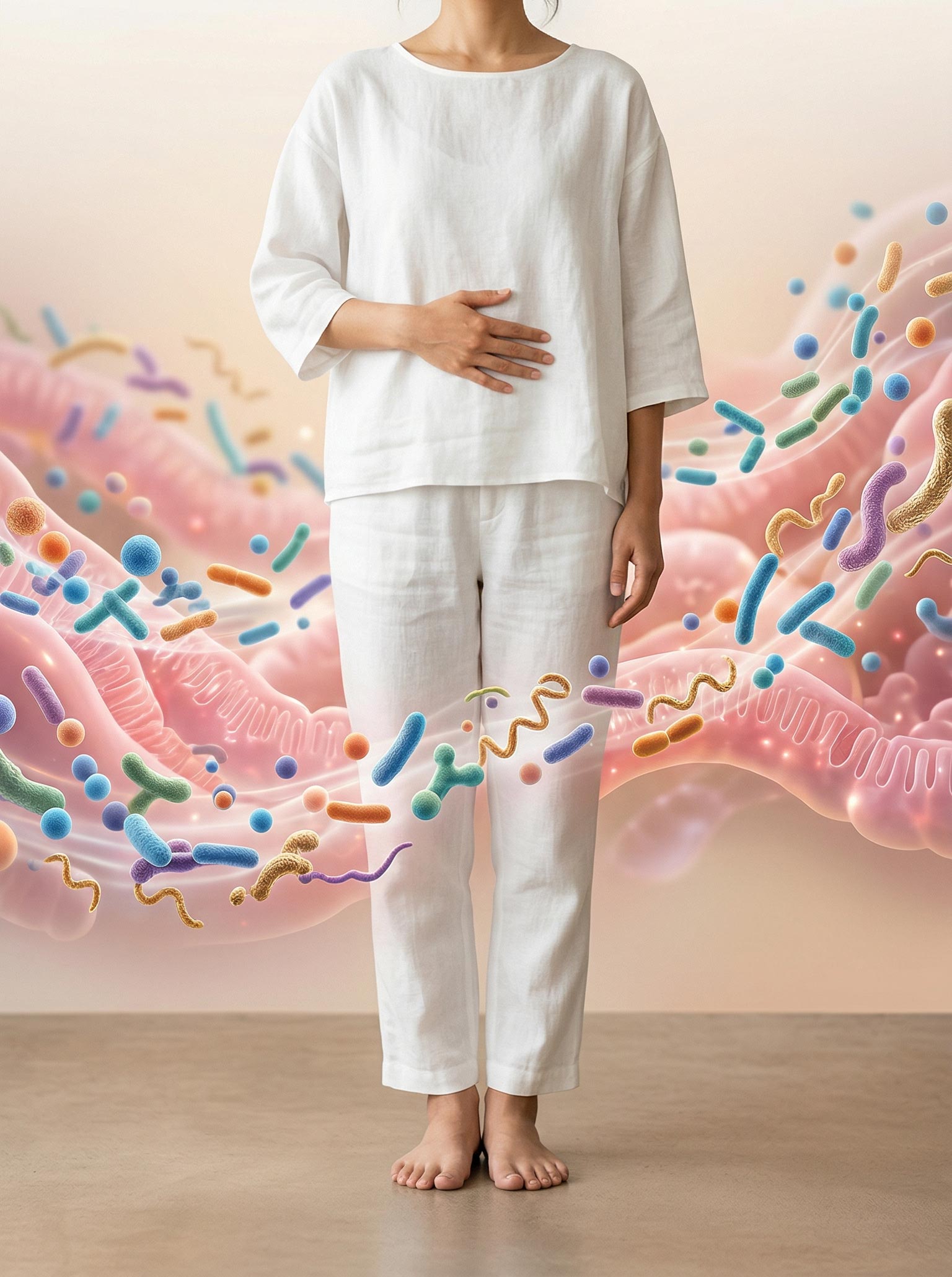 腸内環境とウェルネスをイメージしたビジュアル