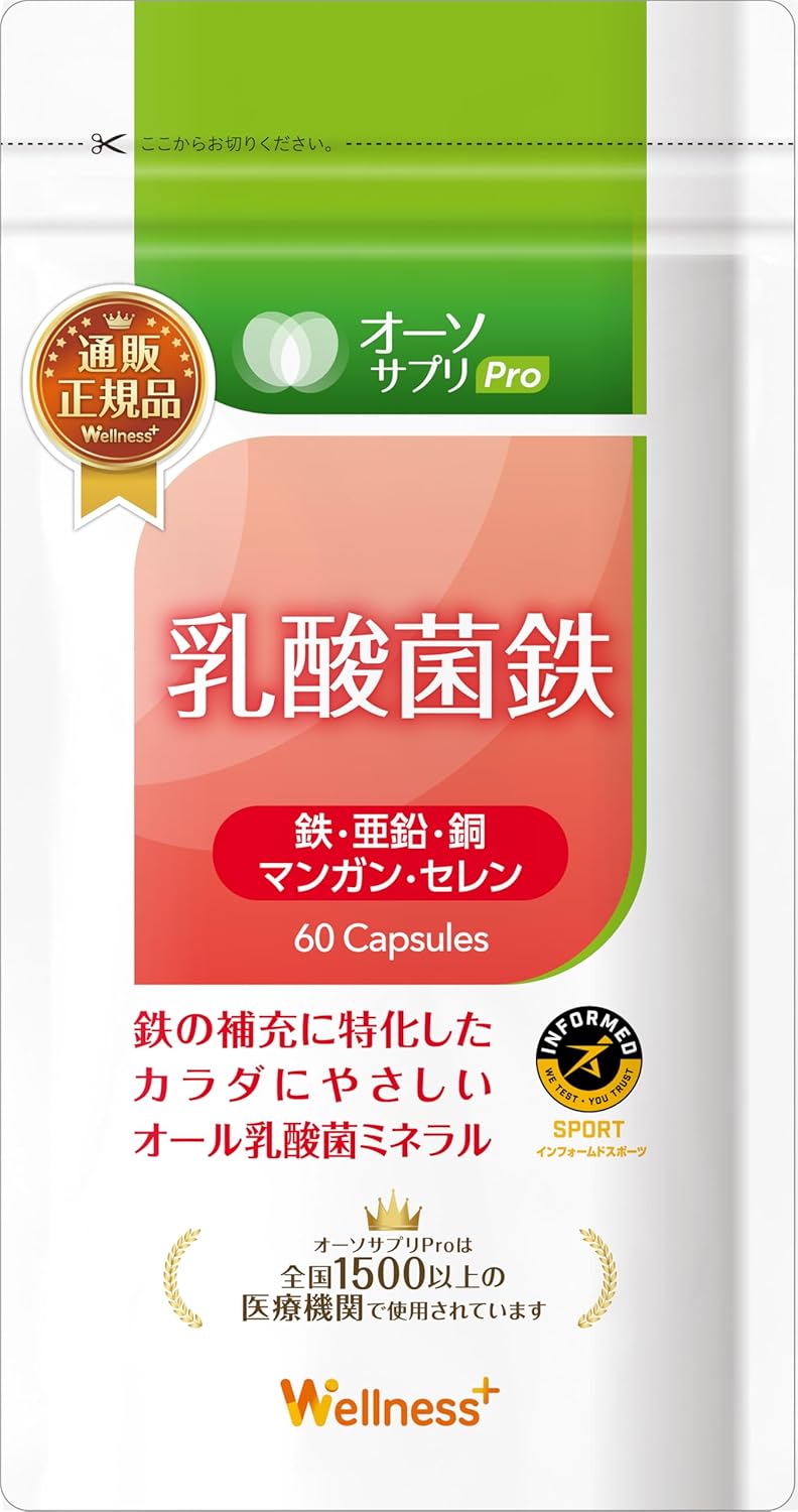 オーソサプリ 乳酸菌鉄 60粒